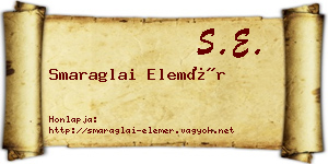 Smaraglai Elemér névjegykártya