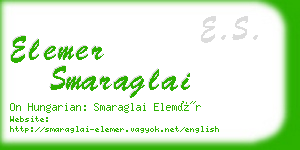 elemer smaraglai business card